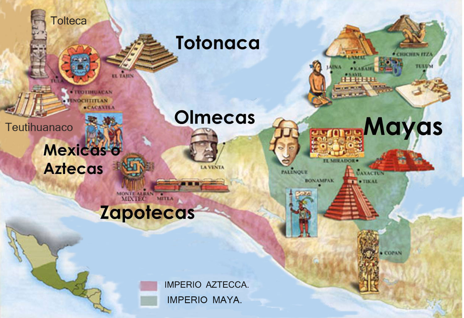 Imágenes De Aztecas Y Mayas Imagui